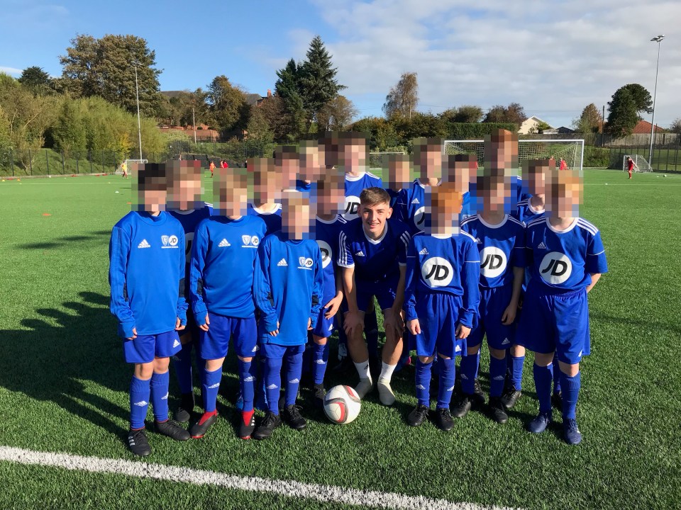  Gilmour regularly asks to join in training with the Scottish FA performance school boys - and does so in his old kit