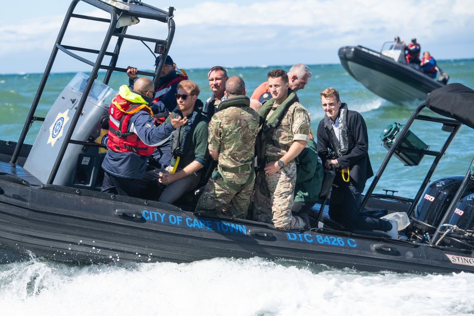  The duke travelled on a South African Maritime Police Unit RIB