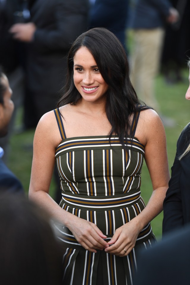  Meghan was wearing a stripey dress that was first seen on her during a tour of Australia