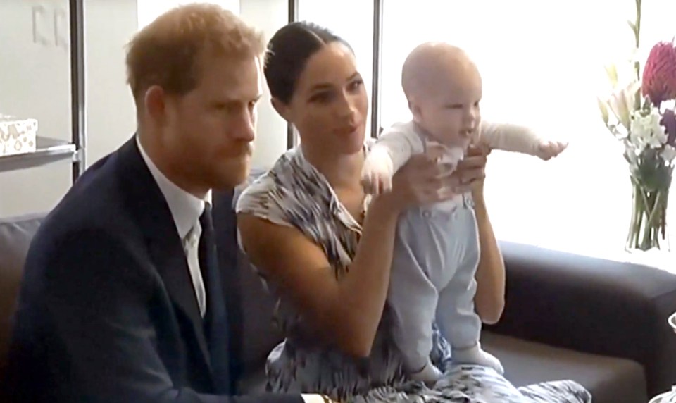  Meghan Markle and Prince Harry took their son Archie with them to meet Archbishop Desmond Tutu