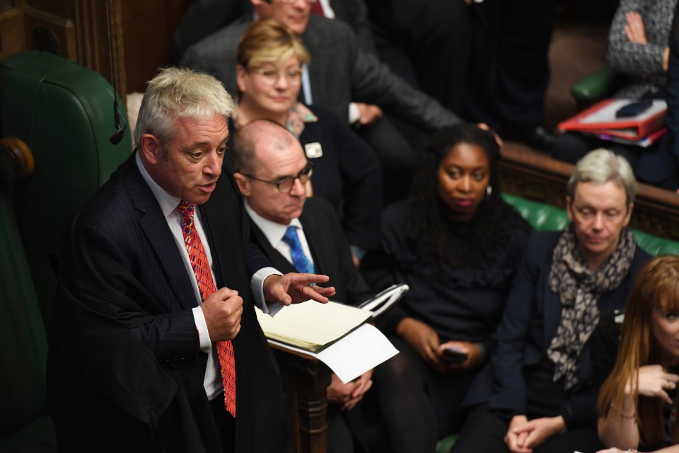  Speaker Bercow re-opened Parliament this morning