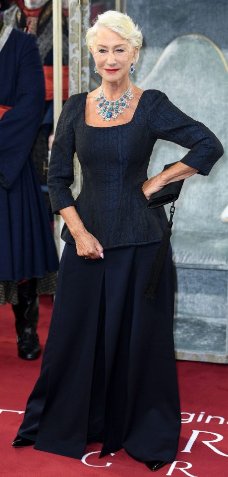 The 74-year-old actress looked sensational at the shows London premiere in a chic gown and statement jewellery