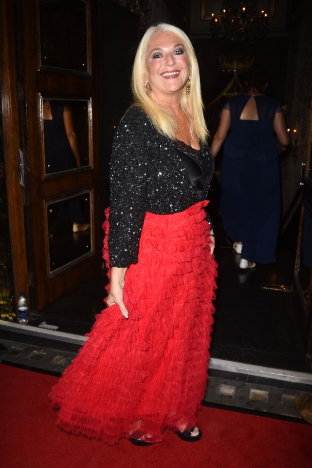  Vanessa Feltz went for a vibrant red