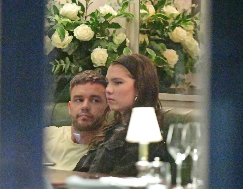 Liam looks lovingly at Maya in A.O.K restaurant in Marleybone, central London