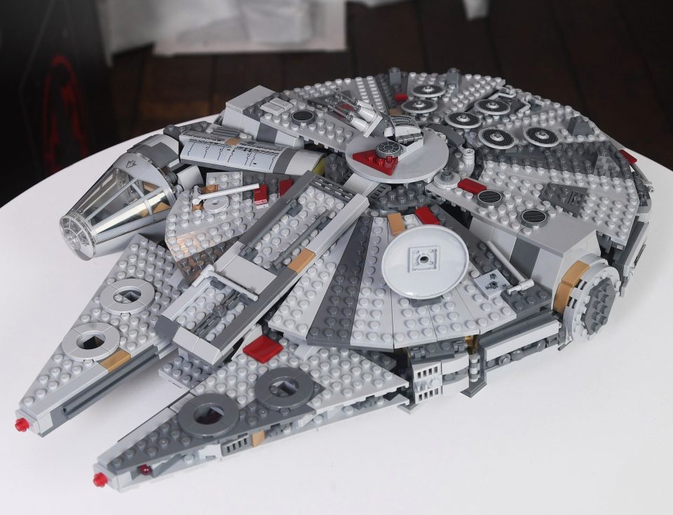  A Lego Millennium Falcon on display at the event