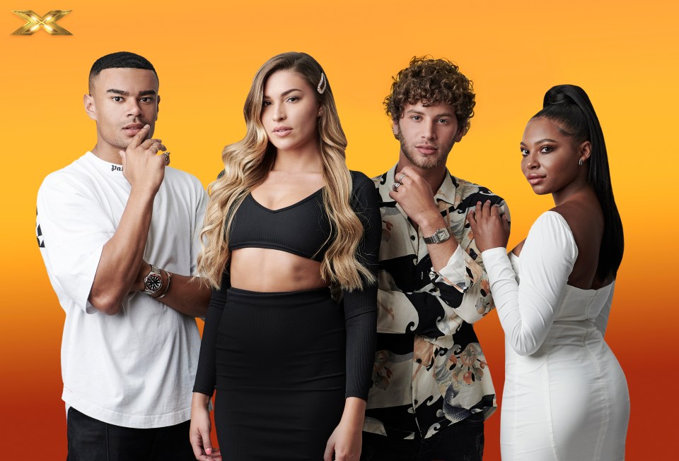 From left, Wes Nelson, Zara McDermott, Eyal Booker and Samira Mighty are set to reunite for X Factor: Celebrity