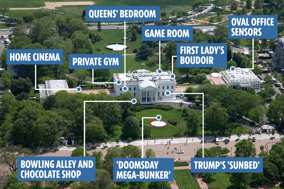 Joe Biden’s new home, the White House, boasts 132 rooms, 35 bathrooms and a host of secret features