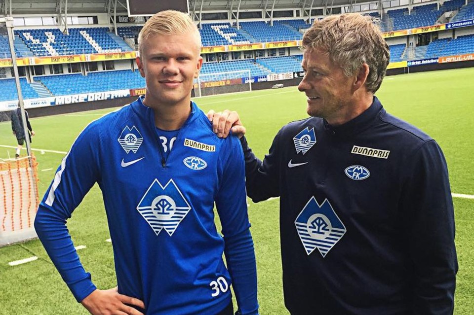  Salzburg striker Erling Braut Haaland worked under Ole Gunnar Solskjaer at Molde and has suggested he would love a Premier League move