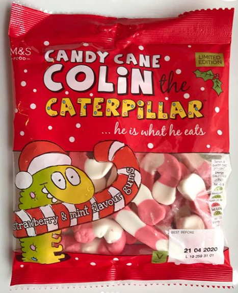  M&S is selling candy cane Colin the caterpillar sweets