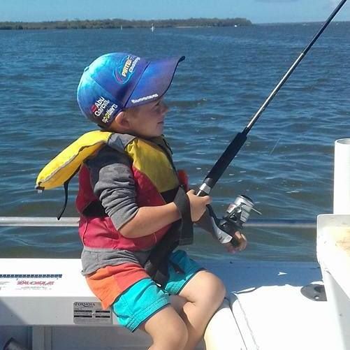  The keen fishermen were forced to treat water when their boat sank