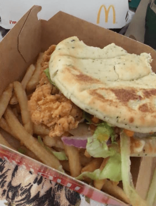  This is what one McDonald's customer got when they ordered the Indian Chicken