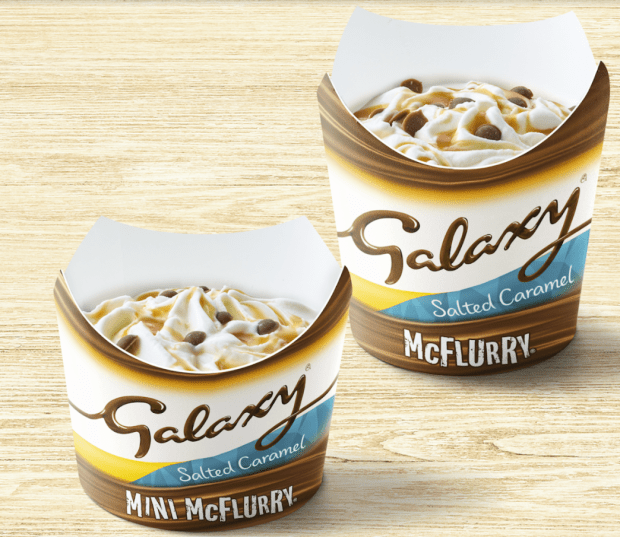  The new salted caramel Galaxy McFlurry is limited edition for just eight weeks