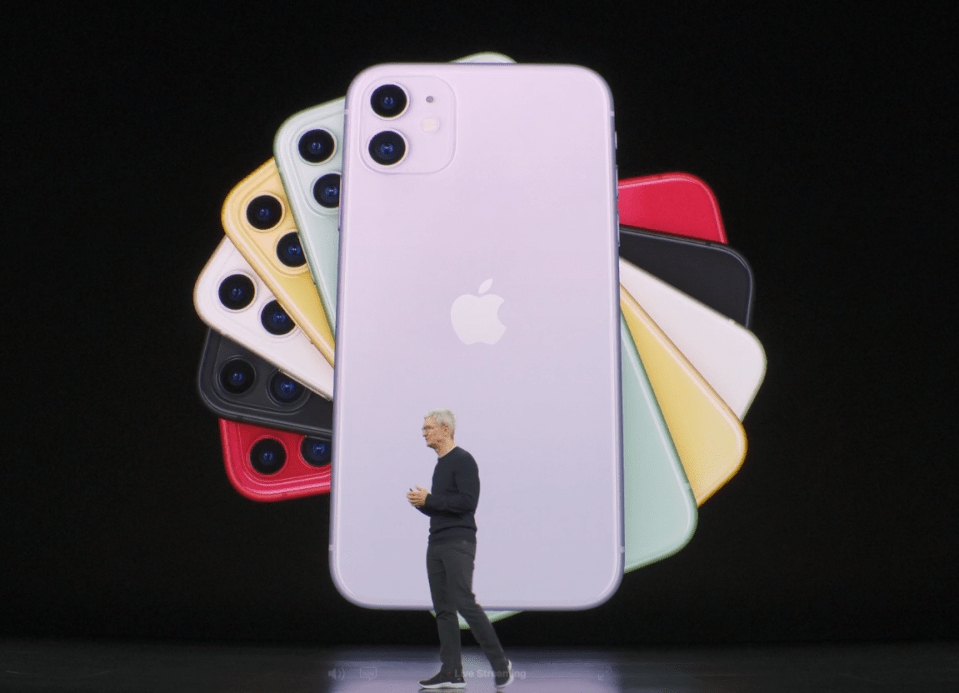 Apple boss Tim Cook unveils the iPhone 11