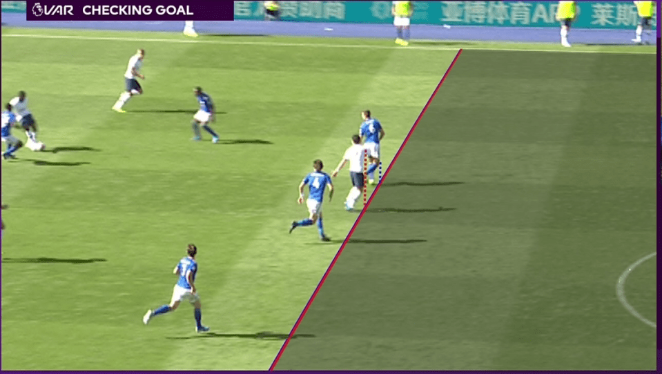  Son was deemed offside by the smallest of margins, denying Spurs a second