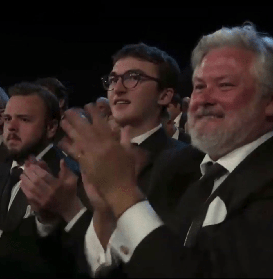  Bran Stark actor Isaac Hempstead Wright was applauding from the crowd