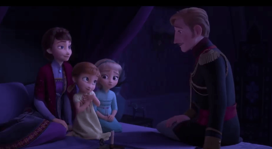  It kicks off with a flashback to Anna and Elsa's childhood