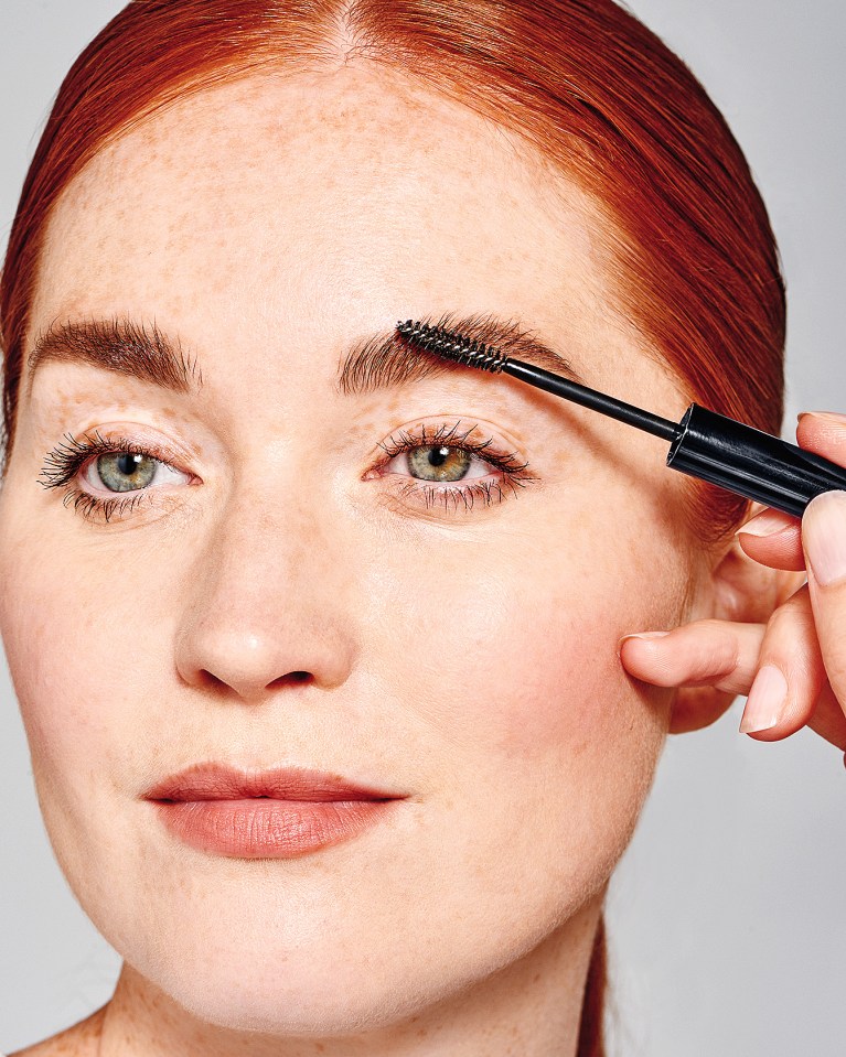  Finally, set your brows in place with a clear jel