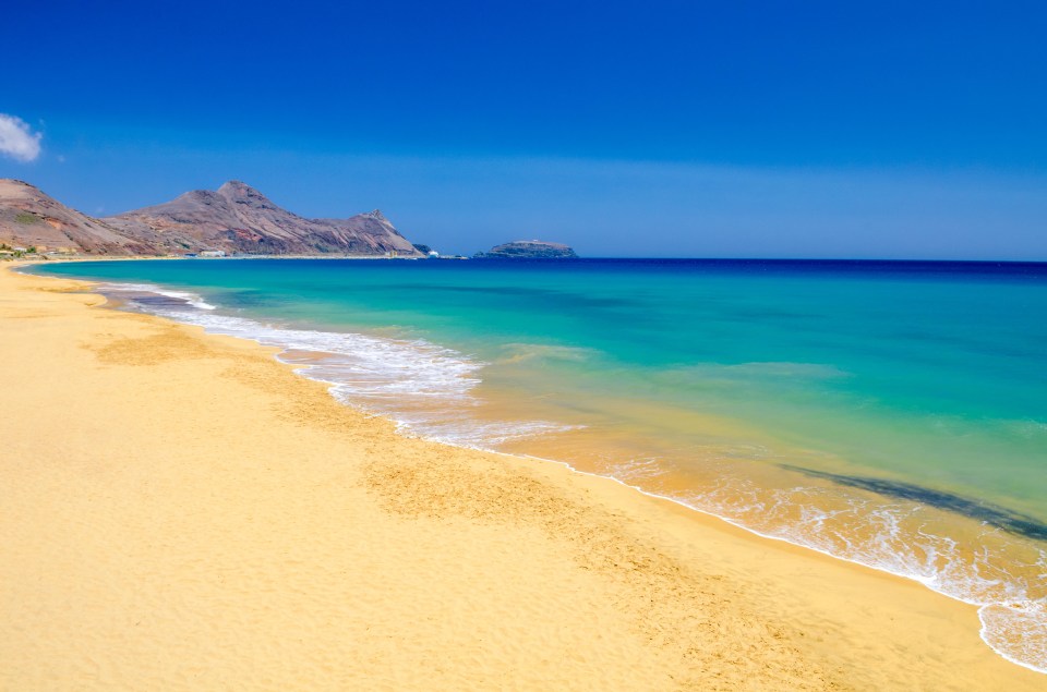 Porto Santo beach prides itself on its golden sand and blue waters