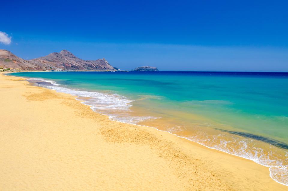  Porto Santo beach prides itself on its golden sand and blue waters