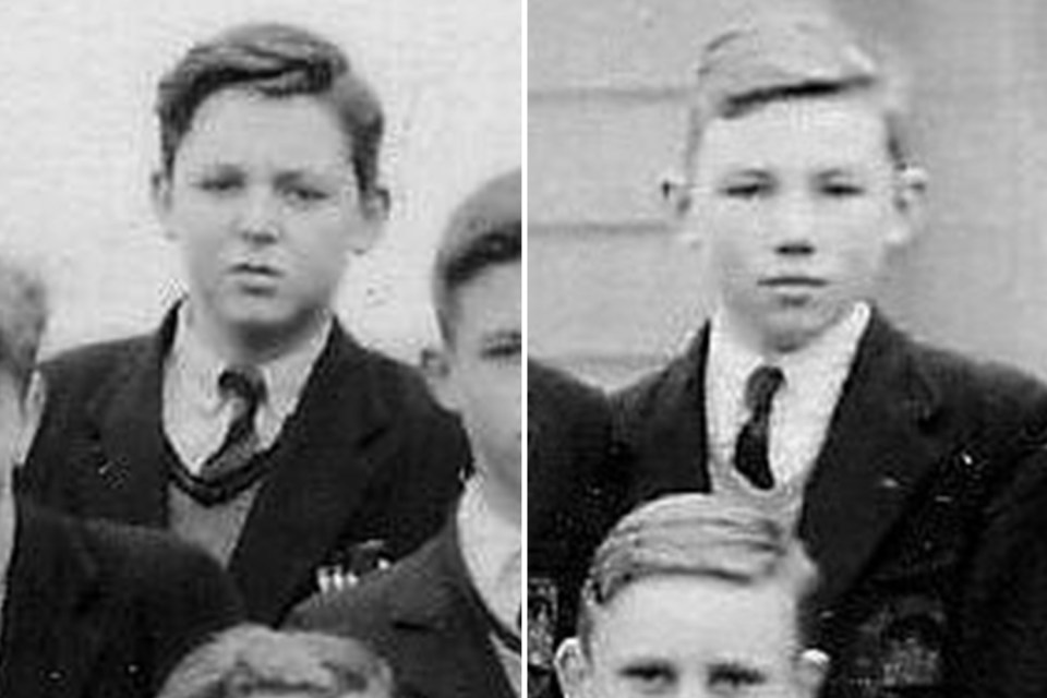  Paul McCartney shared this school photograph of him and Peter Sissons as Liverpool schoolboys