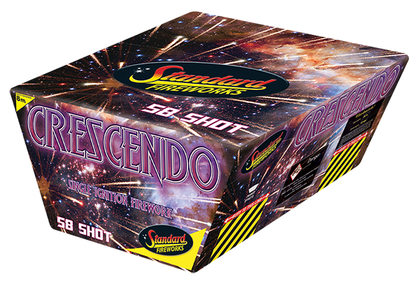  The Crescendo Single Ignition box contains 58 fireworks