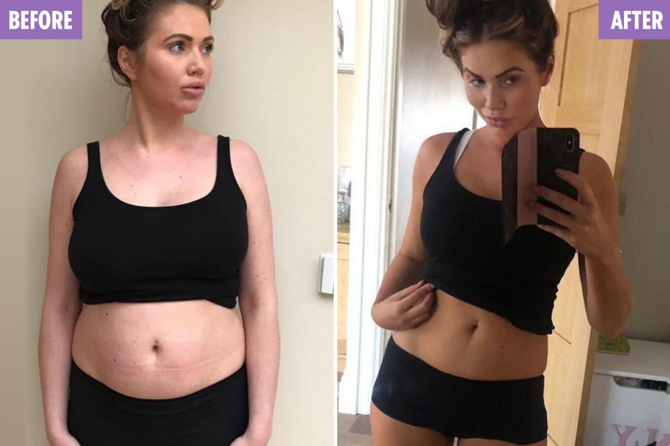 Amy Childs wowed fans with her stunning two stone weight loss as she stripped to her underwear