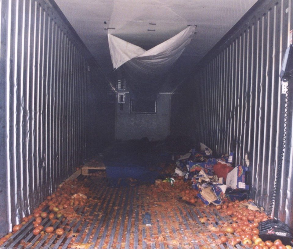  The scene inside the lorry soon after the migrants were discovered dead nearly two decades ago