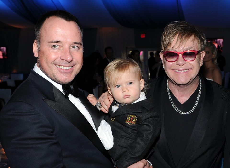  Elton with husband David Furnish