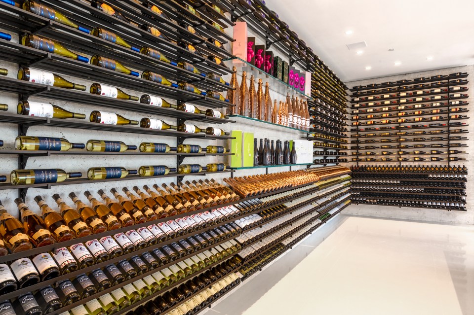  A wine cellar and five bars feature prominently in the pristine party palace