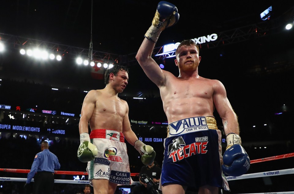 Canelo moved from light-middleweight to face Julio Cesar Chavez in a 164.5lbs catchweight bout