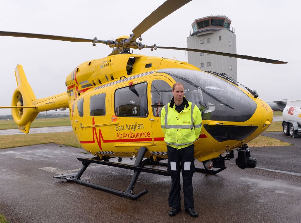  The Duke of Cambridge experienced the strain on blue-light crews first-hand during his stint as an air ambulance pilot