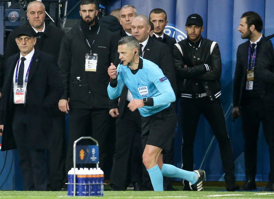  Damir Skomina controversially awarded Man United a last-gasp penalty in Paris