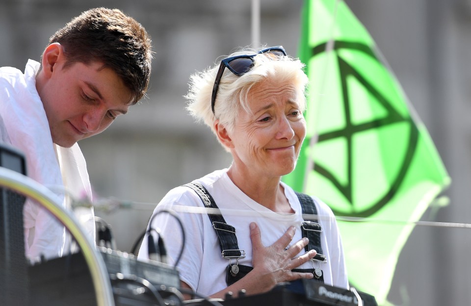  The Love Actually star helped bring London to a standstill by taking part in the Extinction Rebellion protests earlier this year