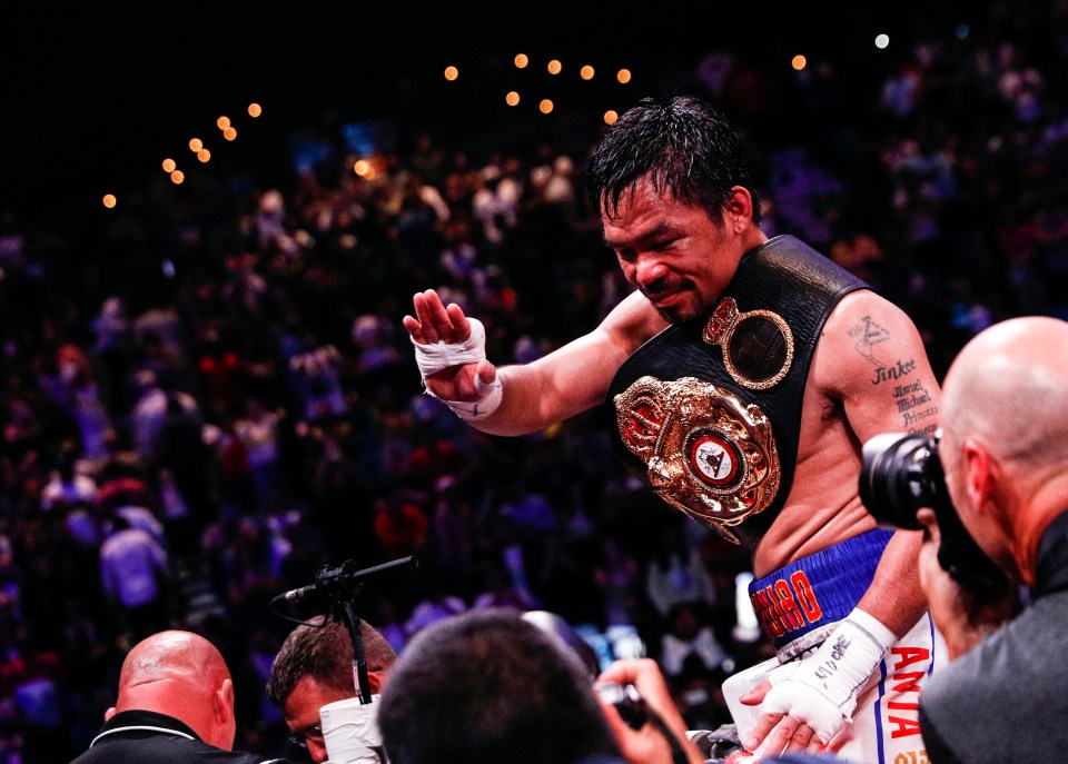  Manny Pacquiao became world champion again after dethroning Keith Thurman