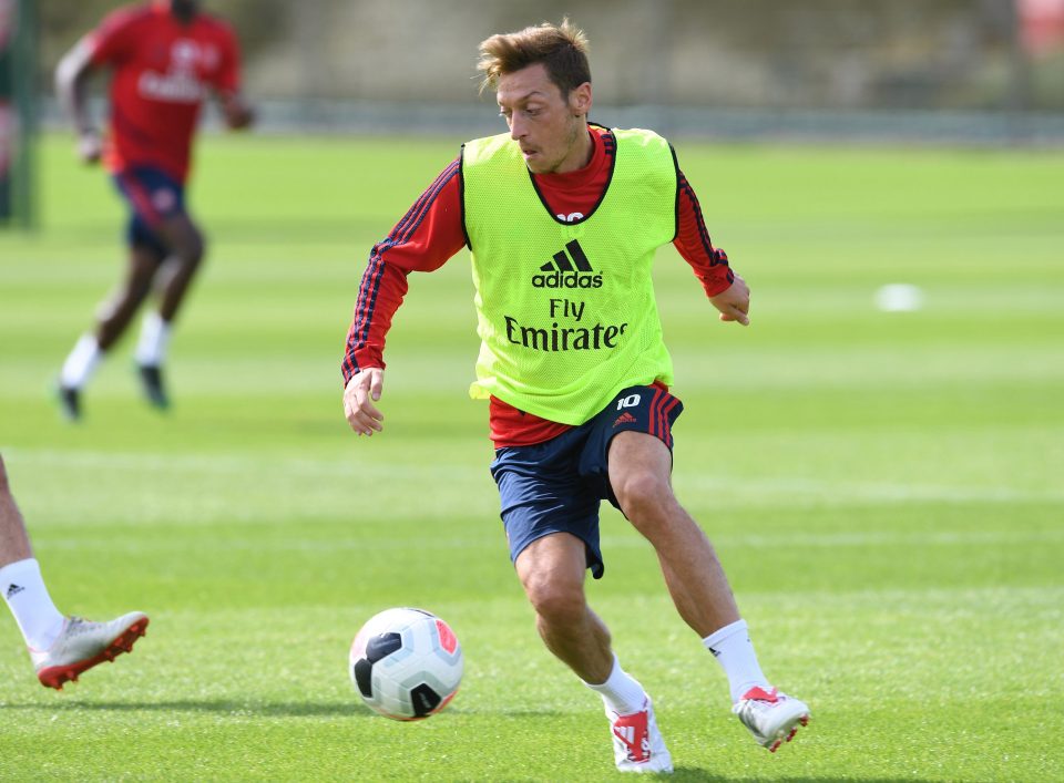  Ozil has slammed claims that he isn't working hard enough in training