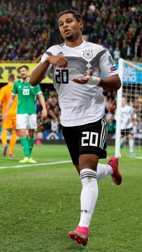 For Germany Gnabry has five calendar goals this year in as many games