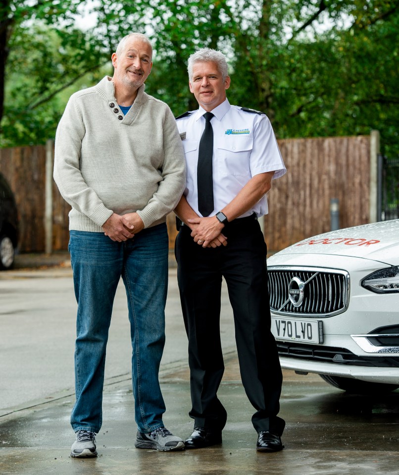  Biker John O’Brien 'died' at the roadside following a crash but was saved after Dr Mark Forrest performed open heart surgery at the scene