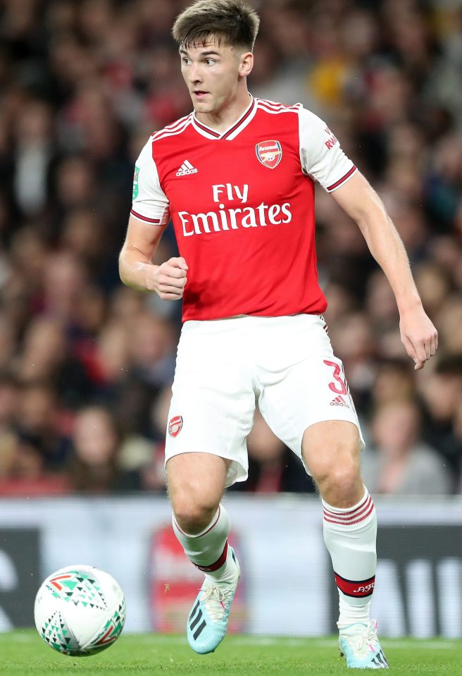  Arsenal left-back Kieran Tierney will feature against Standard Liege in the Europa League