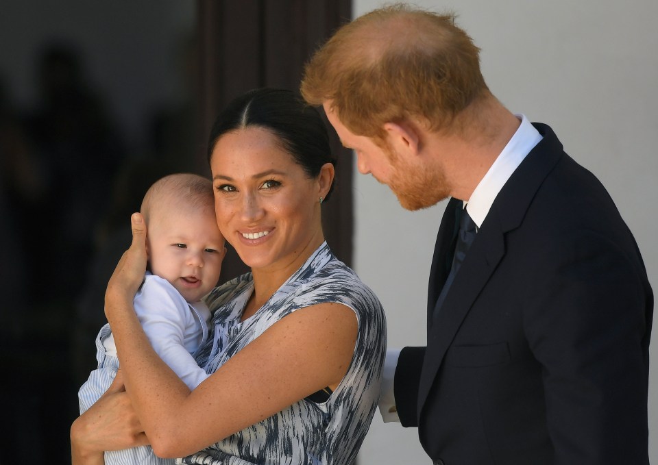  The five-month-old was in good spirits during the family's Africa tour