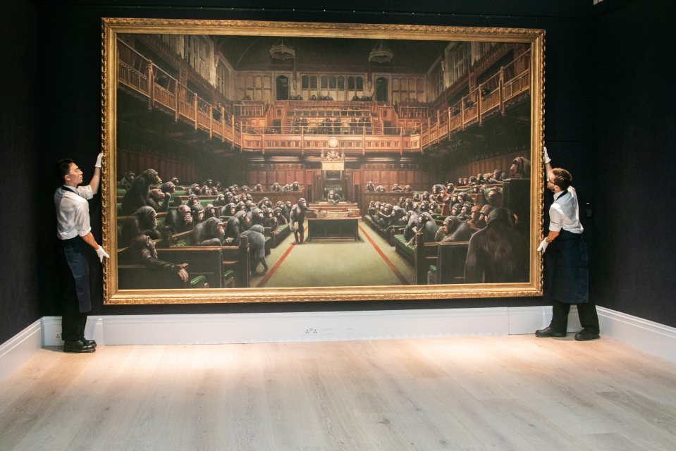  Banksy's work Devolved Parliament sold for a record-breaking £9.8million earlier this month