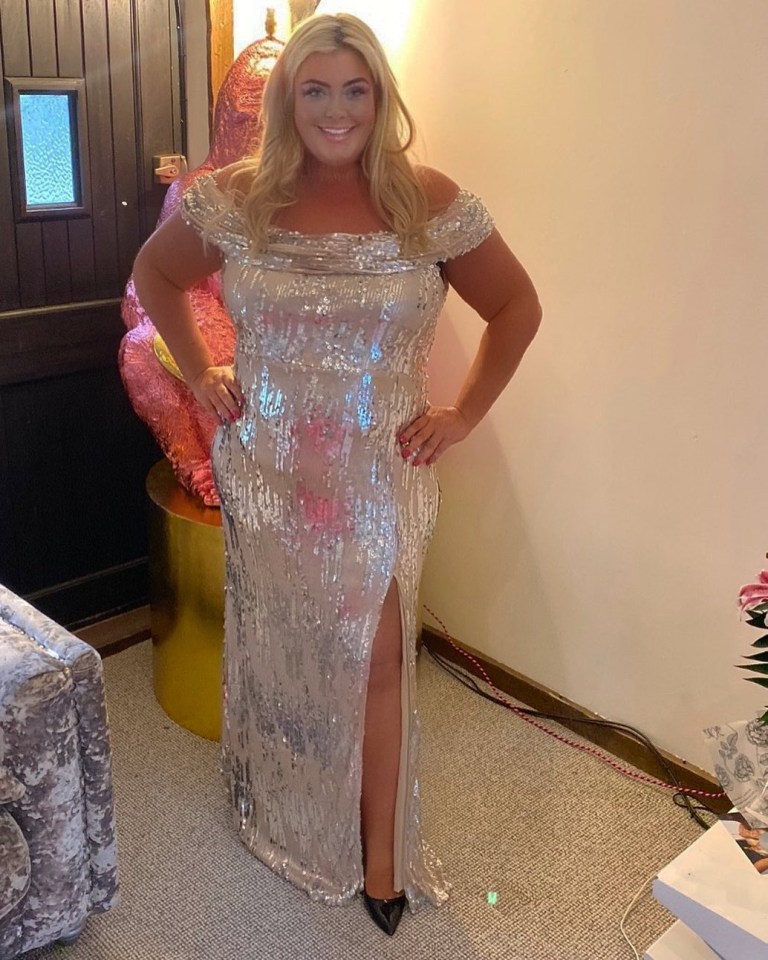  Gemma was showing off a stunning gown from her range