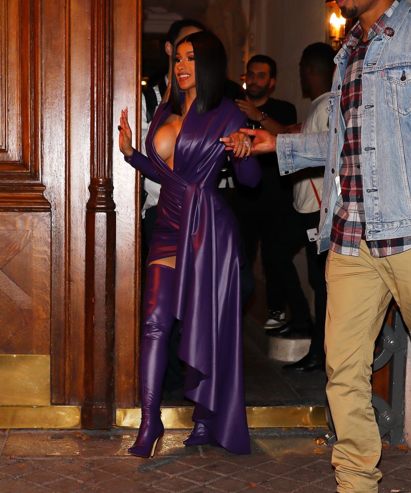  Cardi, a former stripper turned musician, was guided out of the eatery at 2am