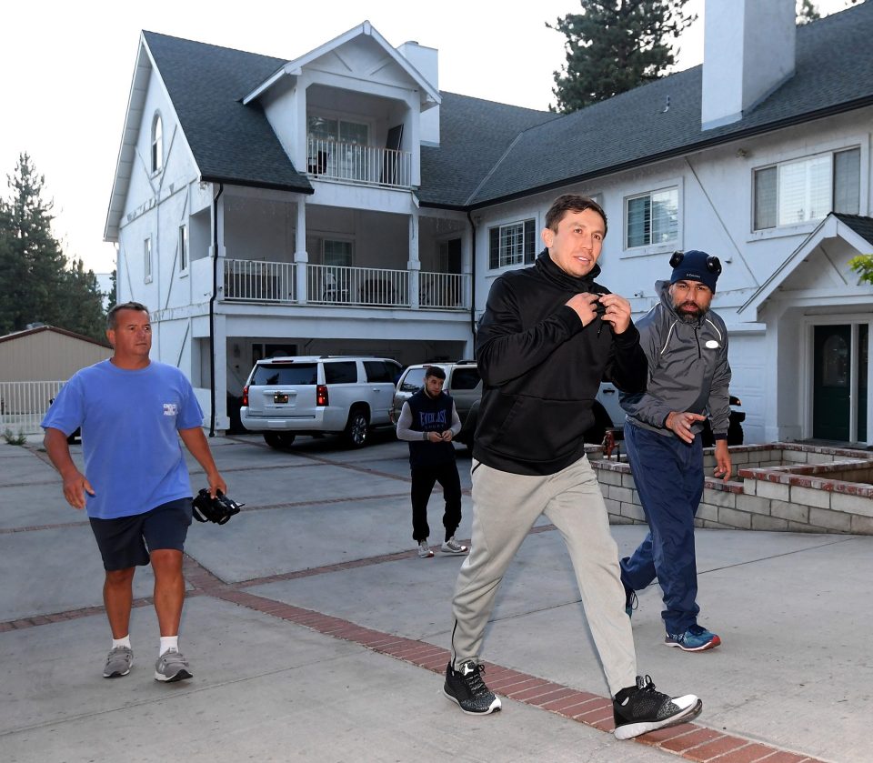  However, Golovkin soon ended up in America training in Big Bear, California