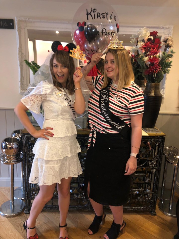  Kirsty had a Disney-themed hen do, including Minnie Mouse balloons