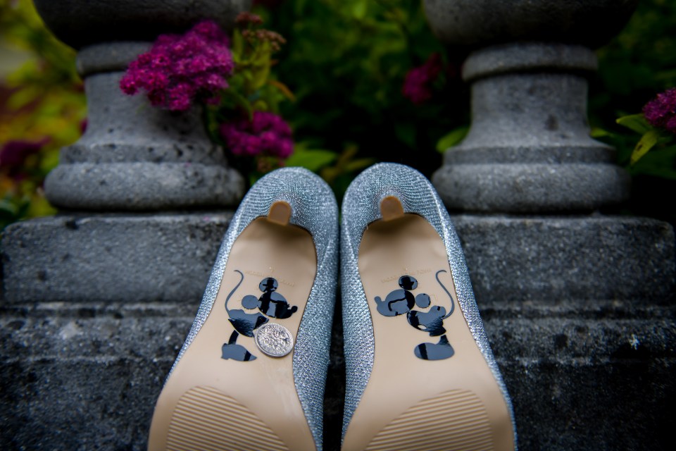  Kirsty's wedding shoes had a hidden tribute to Mickey and Minnie on the sole