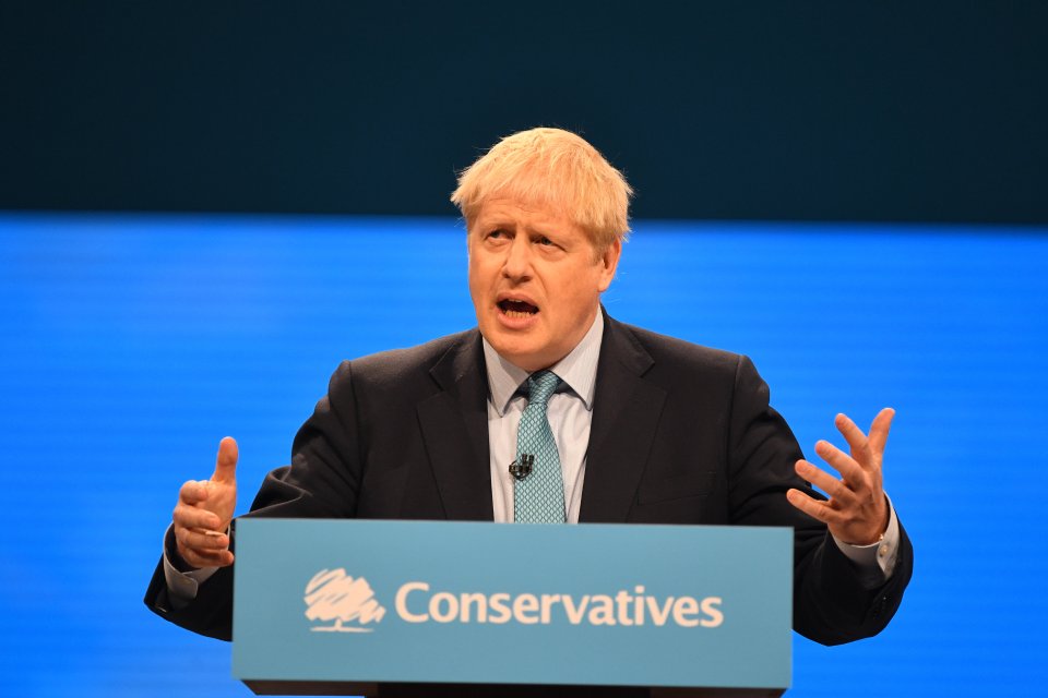  Boris delivering his conference speech earlier today