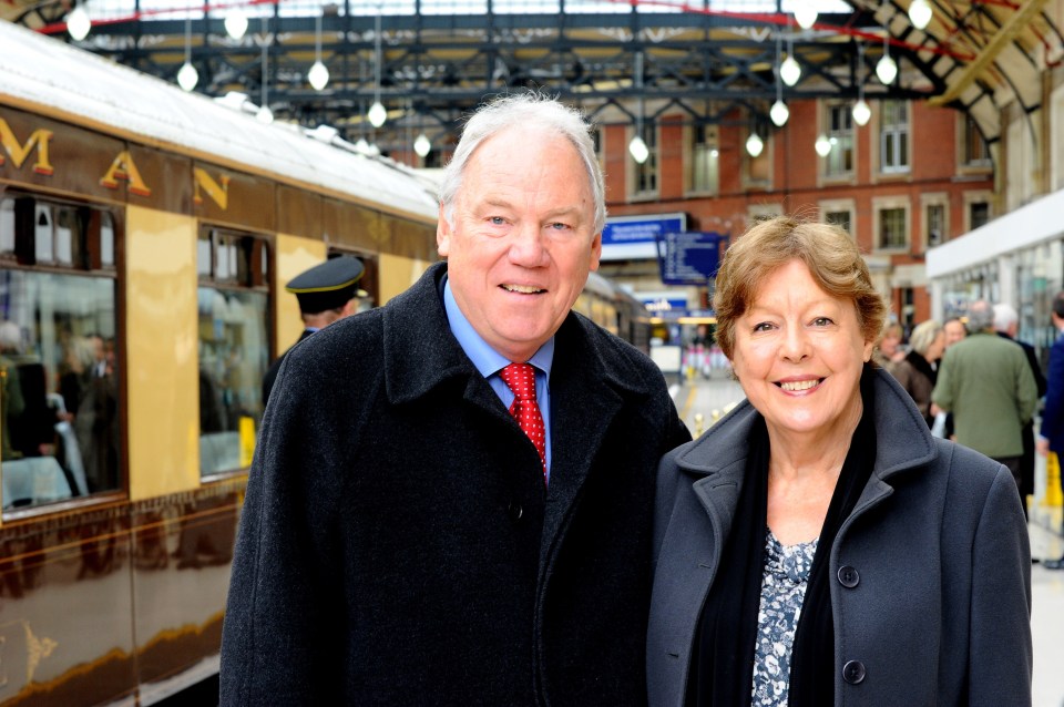  The veteran journalist is pictured with wife Sylvia, who was with him when he died