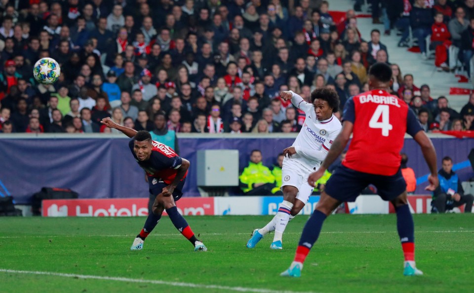  WIllian scored an excellent winner, volleying Callum Hudson-Odoi's cross into the ground and over keeper Mike Maignan