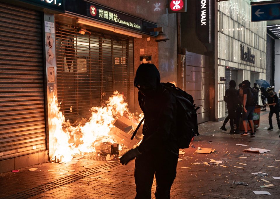  Hong Kong's government invoked emergency powers to introduce an anti-mask law which bans people from wearing masks at public assemblies