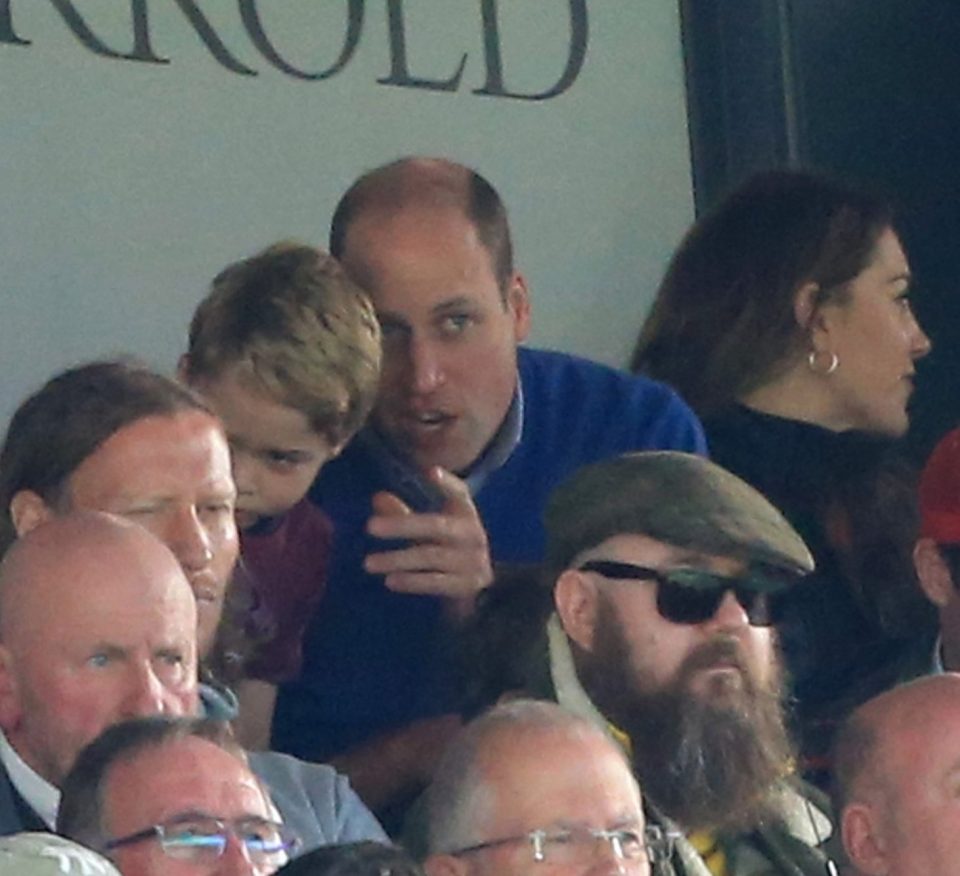  The family were largely surrounded by Norwich supporters and so William was trying to be sensitive towards them